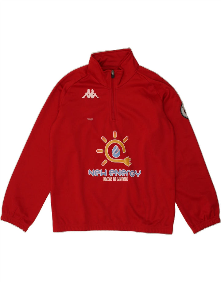 KAPPA Boys Graphic Pullover Tracksuit Top 11-12 Years Red Polyester Vintage Kappa and Second-Hand Kappa from Messina Hembry 