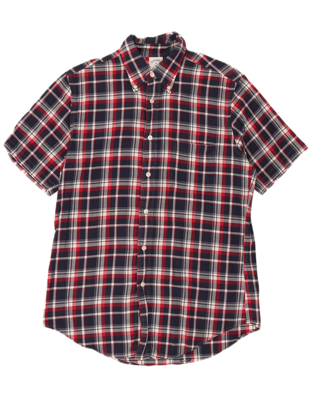 Brooks Brothers Chemise à Manches Courtes Regent Homme Bleu Marine Moyen à Carreaux