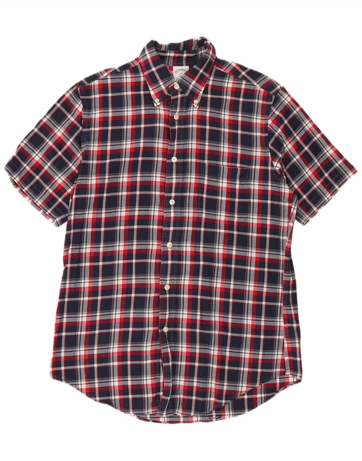 Brooks Brothers Chemise à Manches Courtes Regent Homme Bleu Marine Moyen à Carreaux