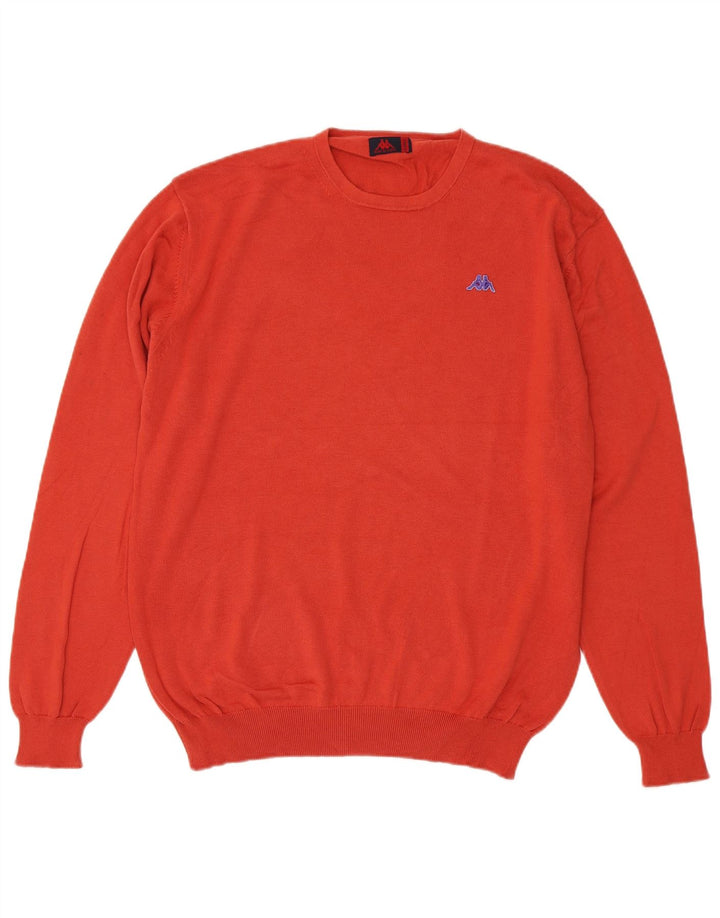 Kappa Pull à col rond pour homme XL Rouge Coton
