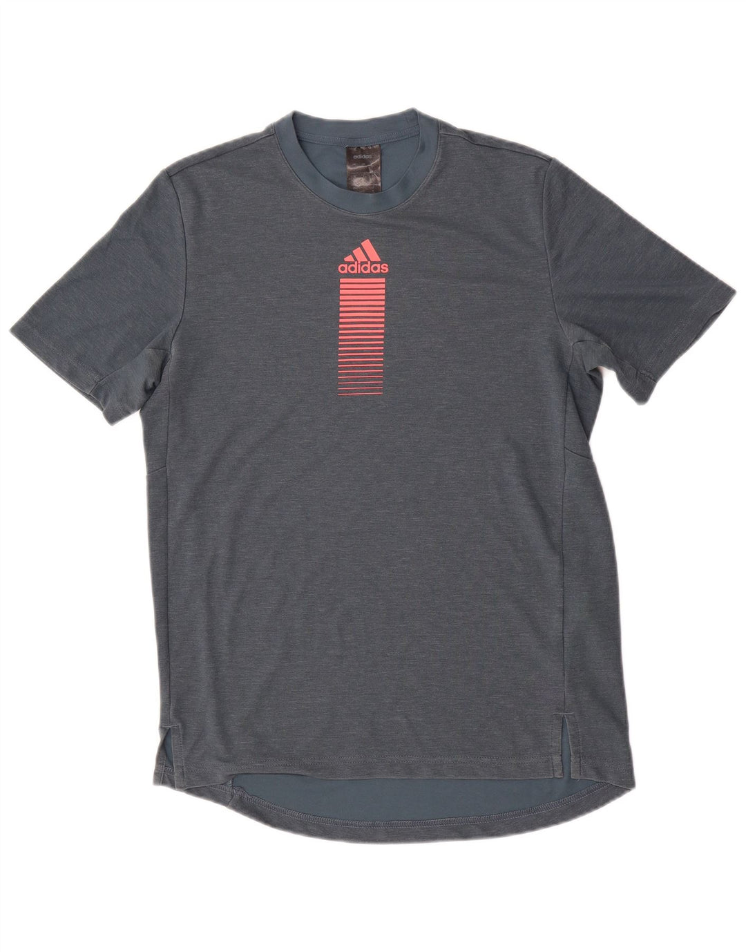 Adidas Mens Graphic T-Shirt Top Petit Bleu Marine Polyester