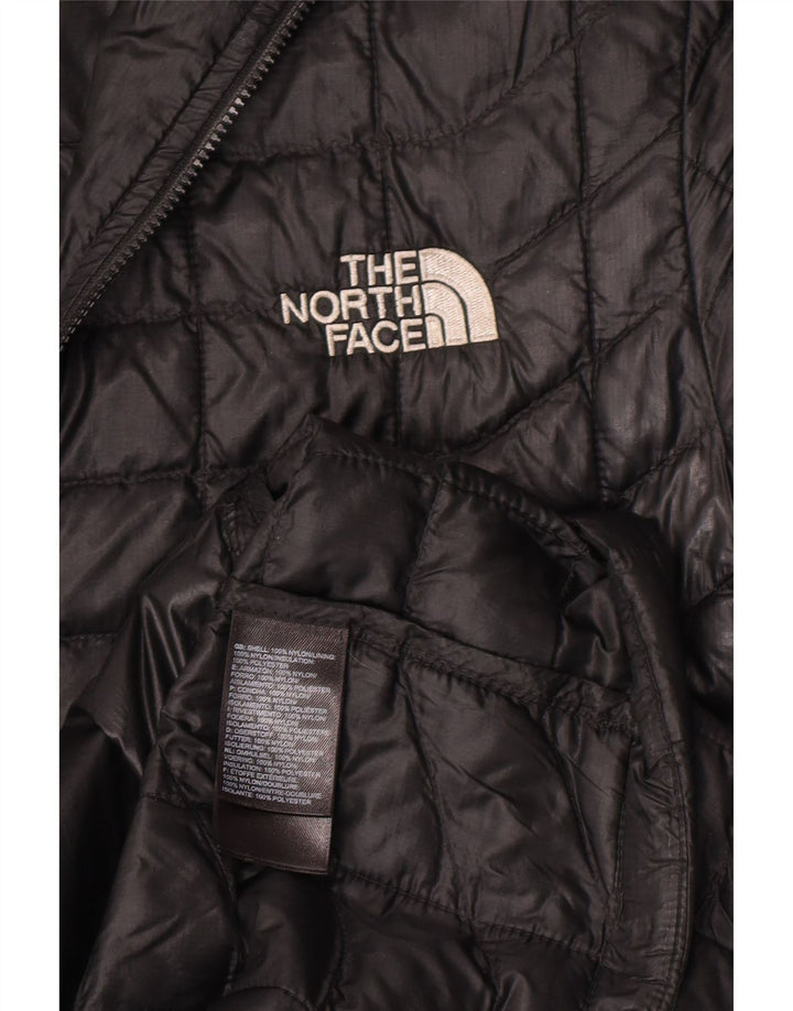 The North Face Veste rembourrée à capuche pour femme UK 14 Medium Black Nylon