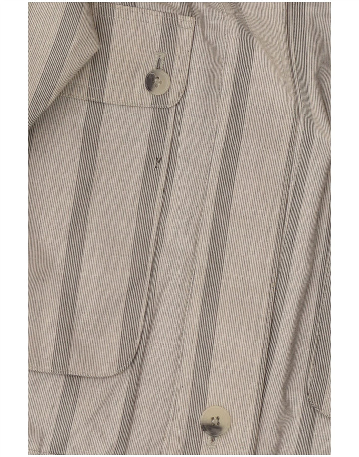 veste militaire vintage pour homme UK 40 Grand polyester rayé gris