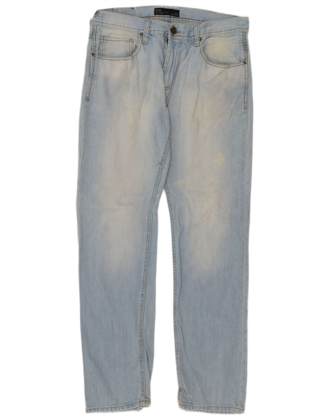 Zara Jean droit pour homme EU 42 Large W32 L32 Bleu