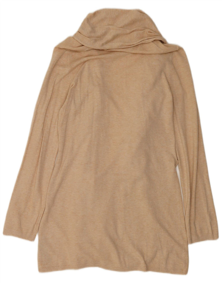 Zara Cardigan long pour femme en viscose beige moyen UK 12