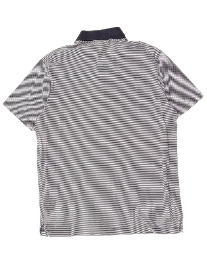 PAUL & SHARK Polo Homme Large Bleu Marine à Fines Rayures en Coton