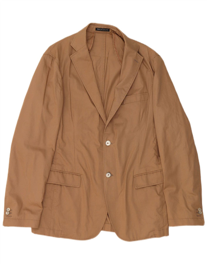Henry Cottons Veste blazer coupe ajustée à 2 boutons pour homme IT 52 XL en coton beige