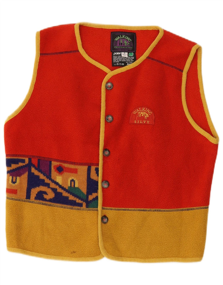 Silvy Gilet Polaire Femme UK 14 Rouge Moyen Polyester Colorblock