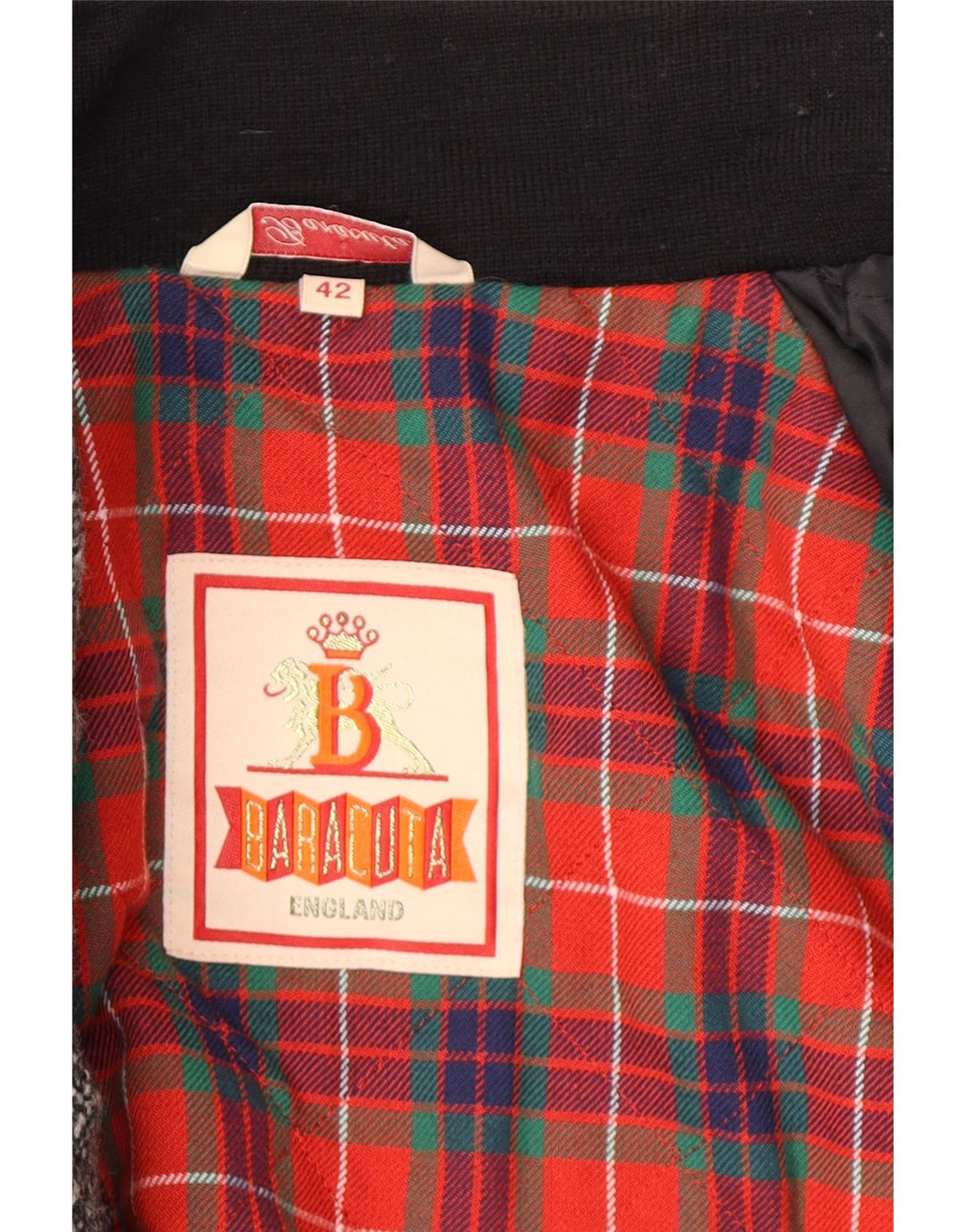 Baracuta Veste Bomber Homme UK 42 XL Gris Moucheté Classique