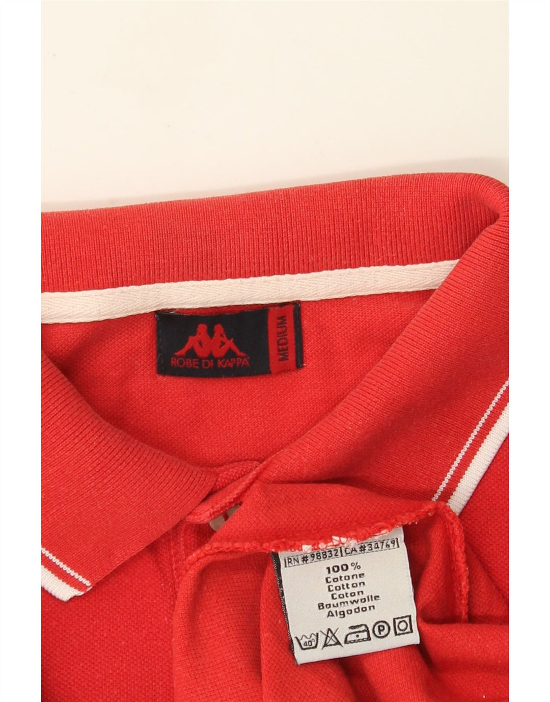 Kappa Polo Homme Rouge Moyen Coton