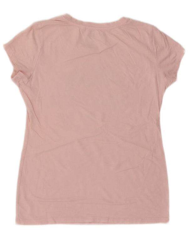 Guess Womens Graphic T-Shirt Top UK 14 Large Pink