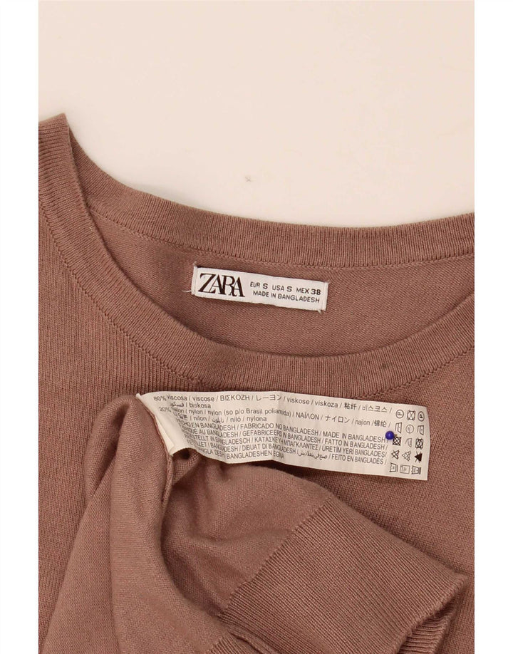 Zara Homme Pull Col Bateau Petit Beige Viscose