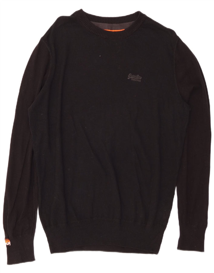 SUPERDRY Pull col rond homme XL noir coton