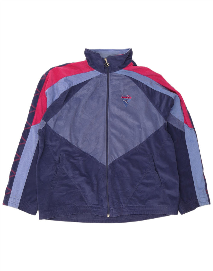 Diadora Survêtement complet pour homme UK 48 2XL Bleu marine Colorblock Polyester