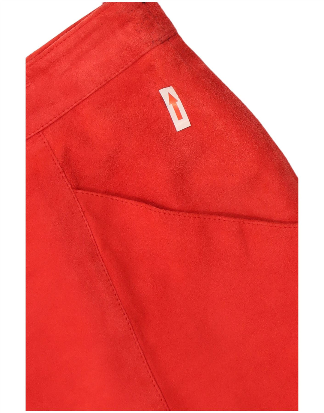jupe droite en daim femme vintage W34 Grand Rouge