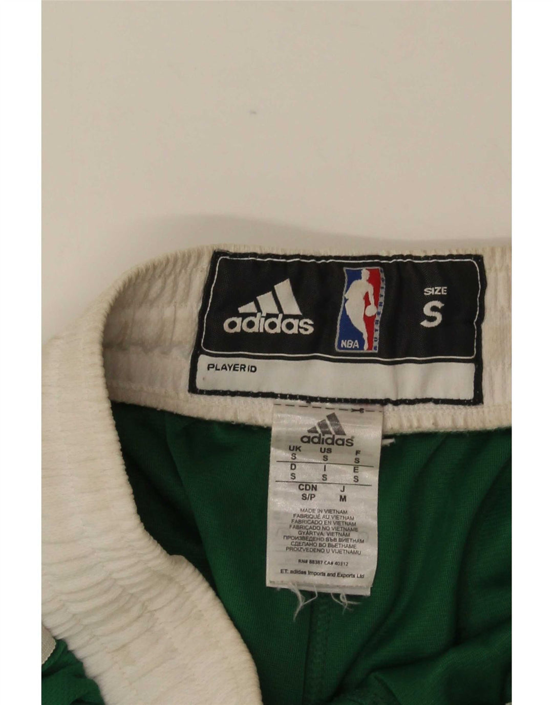 Adidas Short de sport Boston Celtics pour homme Petit Vert Colorblock Polyester