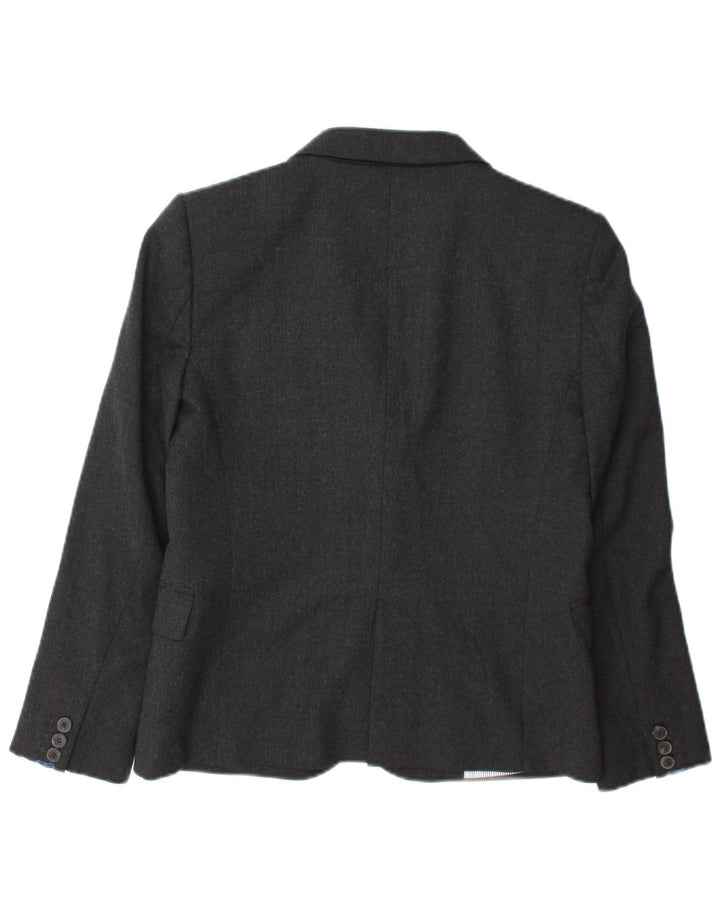 Zara Veste Blazer 2 Boutons Femme UK 10 Petit Gris