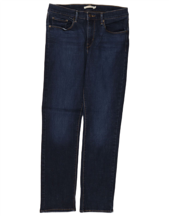 LEVI'S Jean droit classique pour femme US 10 Large W30 L30 Bleu marine Coton