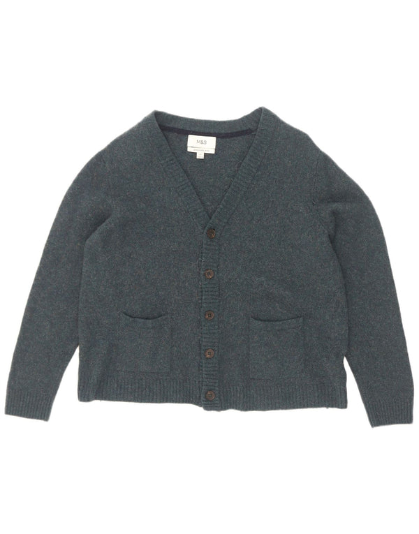Marks & Spencer Cardigan pour homme en laine bleue 2XL