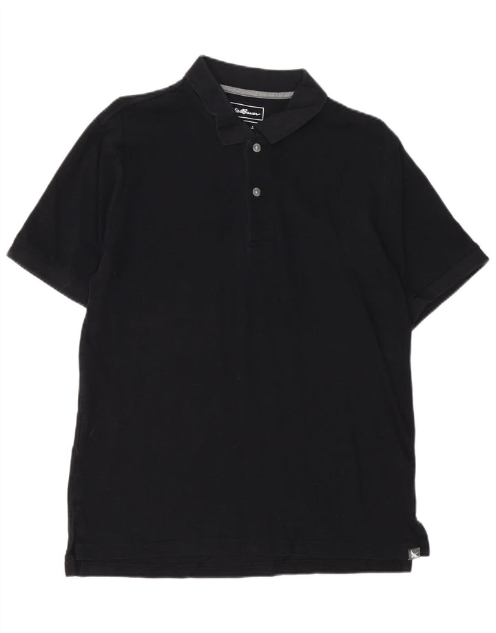 EDDIE BAUER Polo Homme Coton Noir Moyen