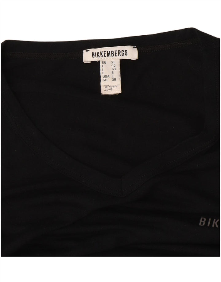Bikkembergs T-Shirt Homme Top UK 38 Moyen Noir Modal
