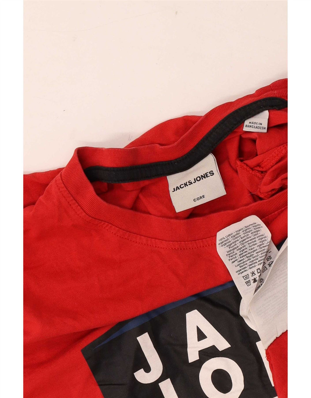 Jack & Jones T-Shirt Graphique Homme Rouge Moyen Coton