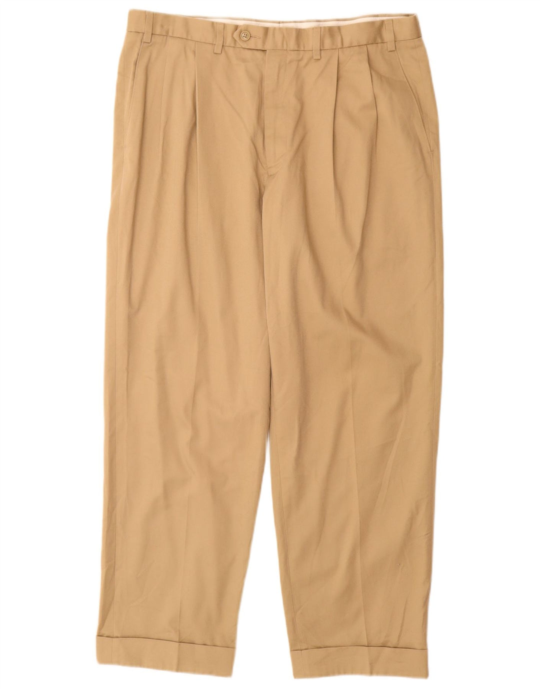 MARKS & SPENCER Pantalon de costume à chevilles pour homme W36 L29 Beige Polyester
