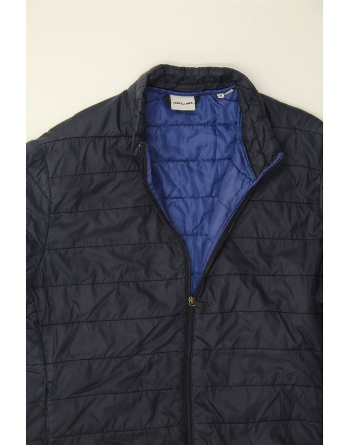 JACK & JONES Mens Padded Jacket UK 38 Medium Navy Blue Nylon Vintage Jack & Jones and Second-Hand Jack & Jones from Messina Hembry 