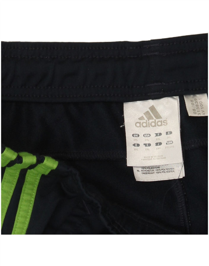 Adidas Pantalon de survêtement Capri pour homme 2XL Bleu marine Colorblock Polyester