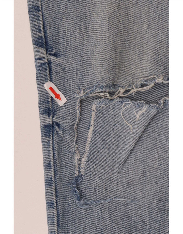 Zara Jean droit vieilli pour femme EU 40 Medium W30 L28 Bleu