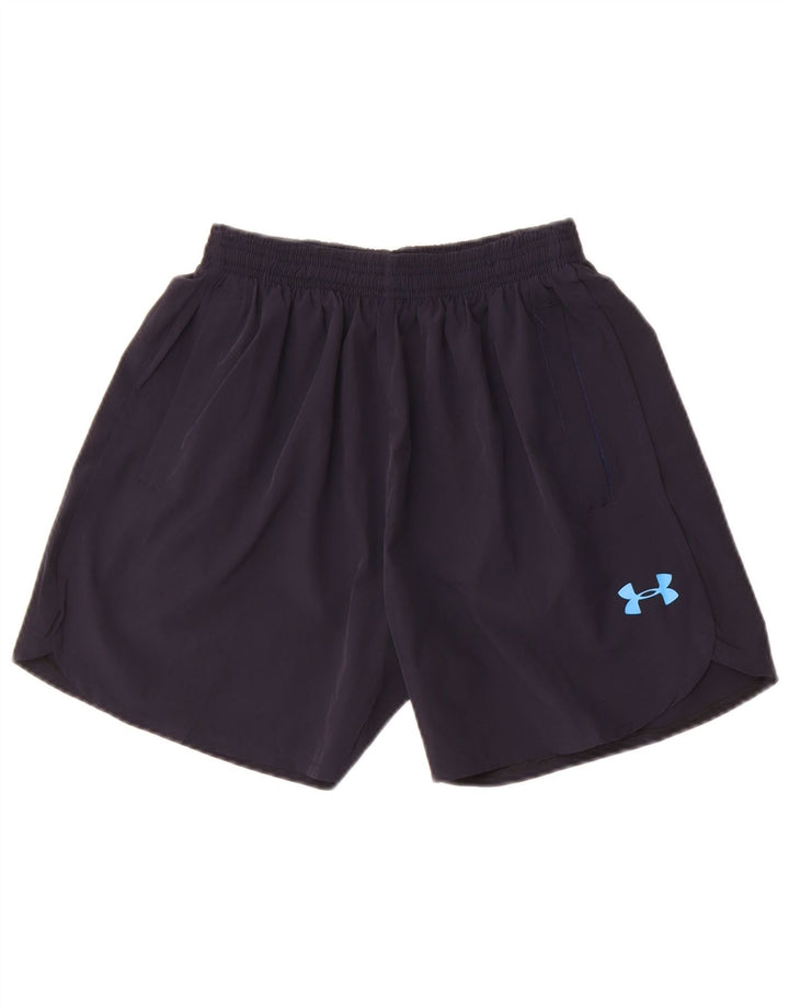 Under Armour Short de Sport Garçon 11-12 ans Bleu Marine Polyester