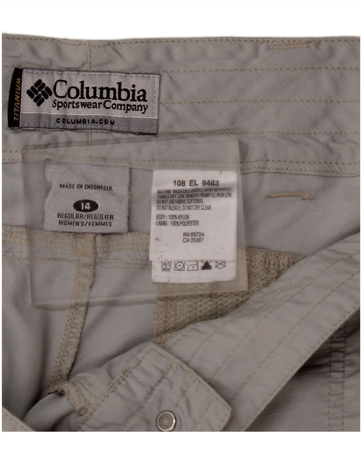 COLUMBIA Pantalon cargo Titanium Regular pour femme US 14 XL W36 L31 Gris