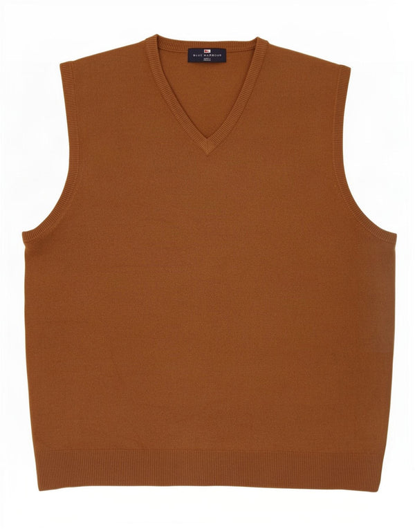 Marks & Spencer Mens Blue Harbour Vest Tank Top Large Beige Acrylic