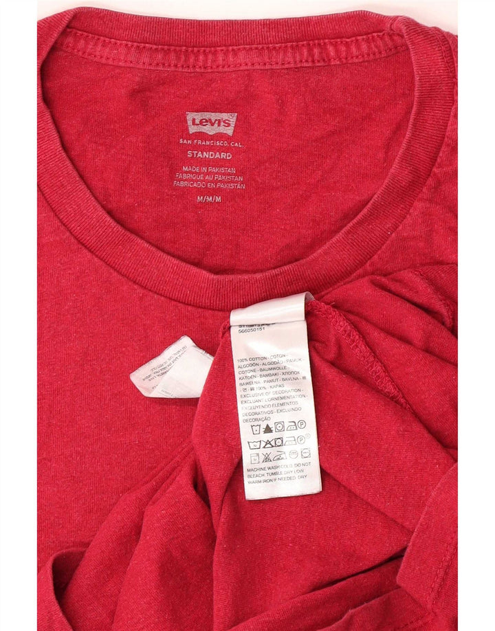 Levi's Tee-Shirt Top Homme Rose Moyen Coton