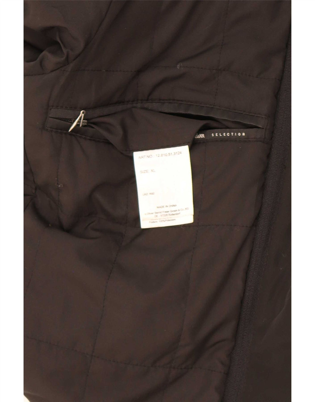S.Oliver Veste utilitaire pour homme UK 42 XL Laine noire