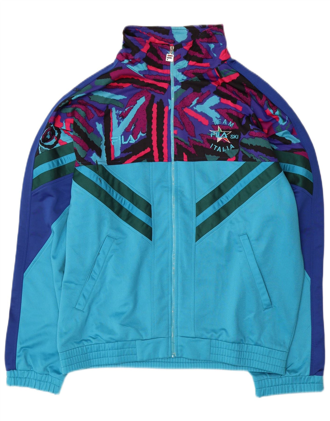 Fila Survêtement Complet Homme Bleu Moyen Polyester Colorblock