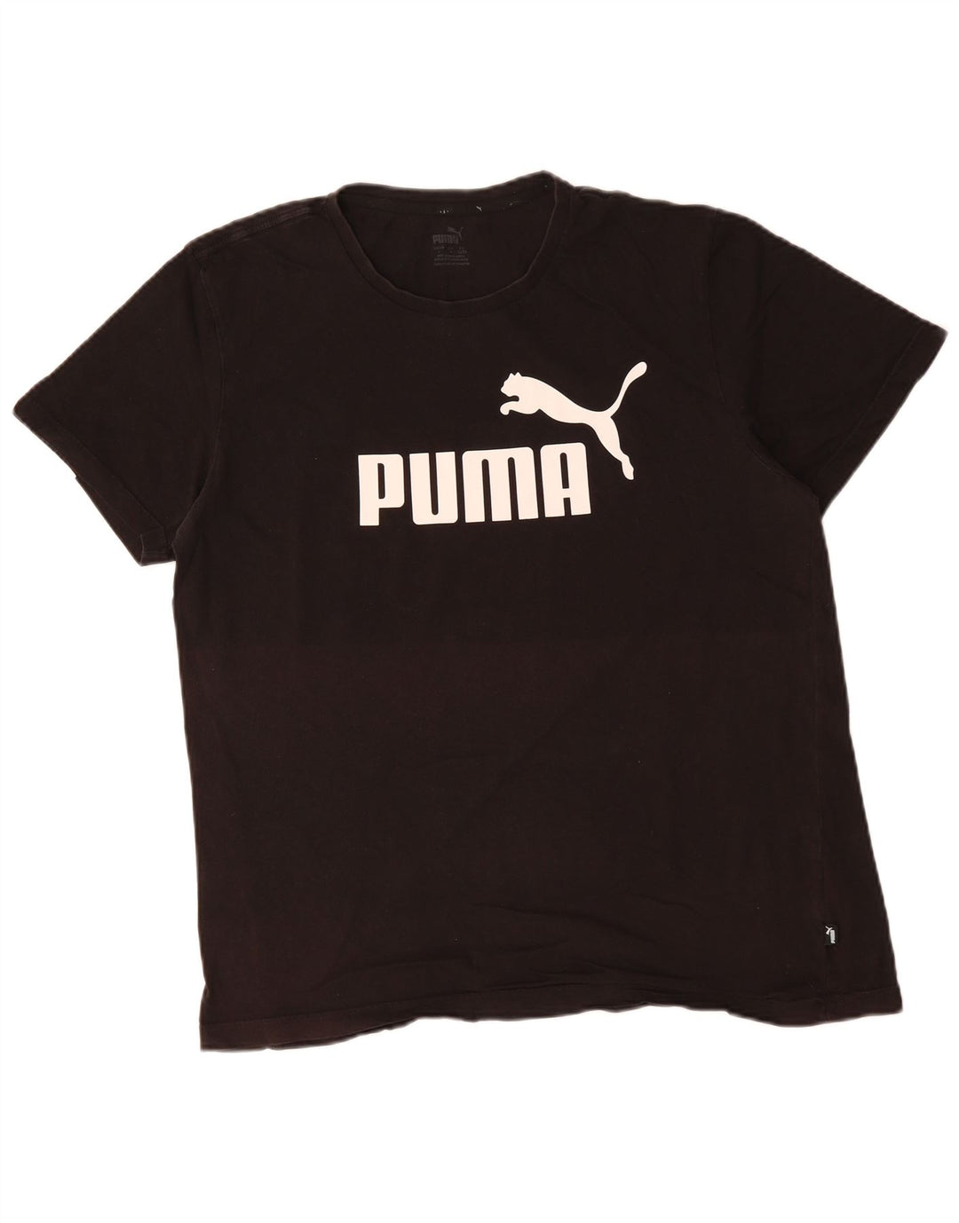 Puma T-shirt graphique pour hommes, grand, noir, coton
