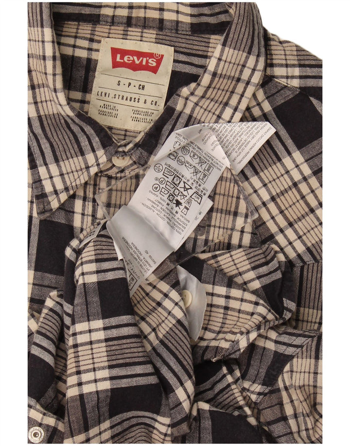 Levi's Chemise Flanelle Homme Petit Carreau Gris Coton
