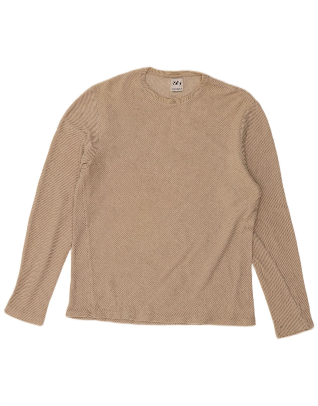ZARA Homme Top Manches Longues Large Beige