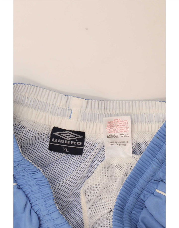 Umbro Short de Sport Graphique Homme XL Bleu Polyester