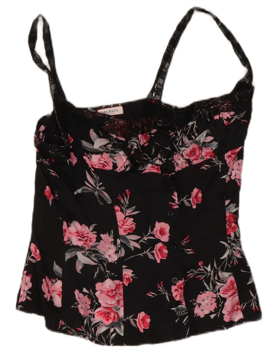 Max & Co. Haut corset pour femme UK 42 Medium Noir Floral