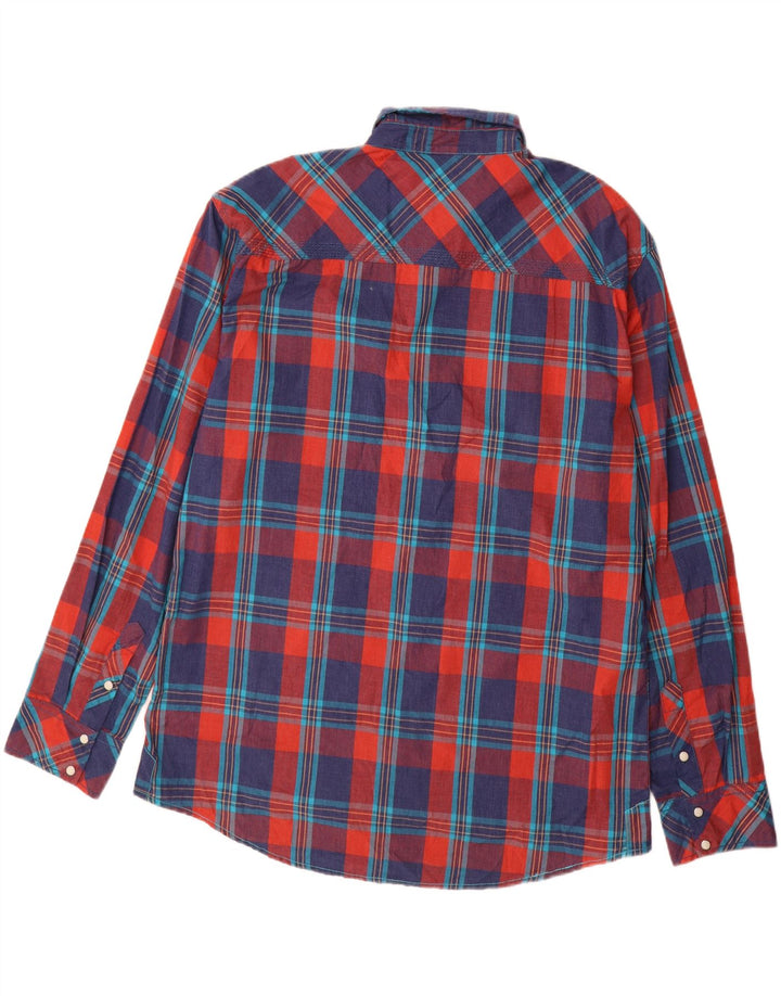BKE Chemise athlétique pour homme 2XL en coton à carreaux bleu marine