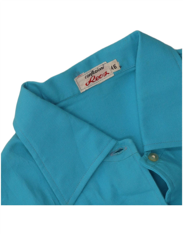 Chemise Femme Vintage IT 46 Grand Bleu