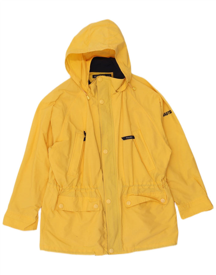 Nautica Veste de pluie à capuche pour homme UK 40 Large Jaune Polyamide