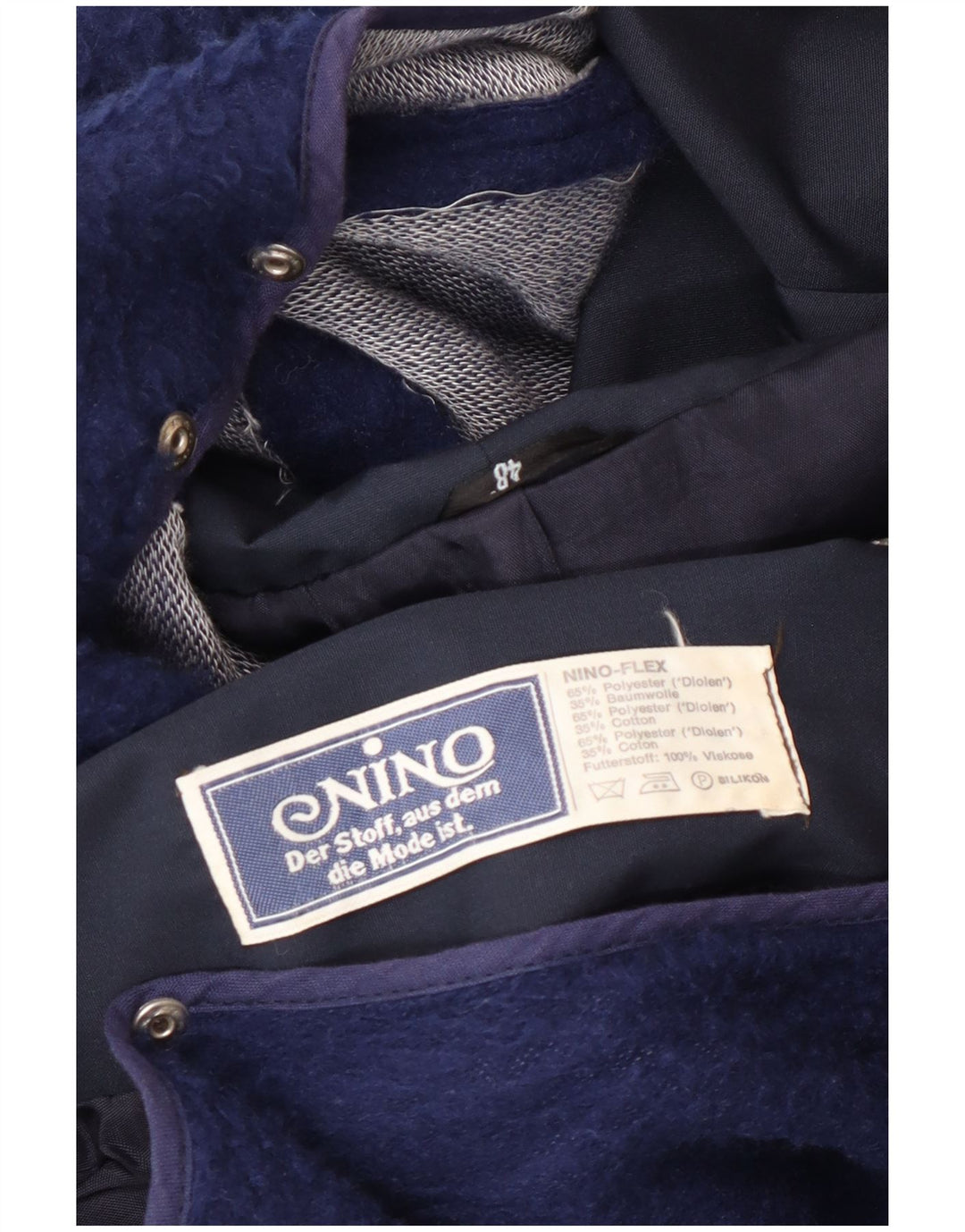 NINO Manteau coupe-vent à capuche coupe ample pour homme EU 48 Bleu marine moyen