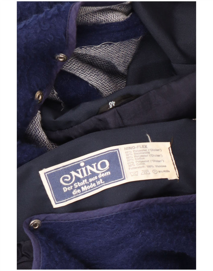 NINO Manteau coupe-vent à capuche coupe ample pour homme EU 48 Bleu marine moyen