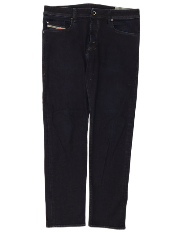 Diesel Homme Buster Regular Slim Fuselé Jean W34 L30 Bleu Marine Coton