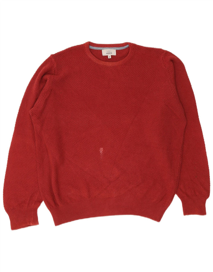 Marks & Spencer Pull à col rond coupe ajustée homme bordeaux moyen