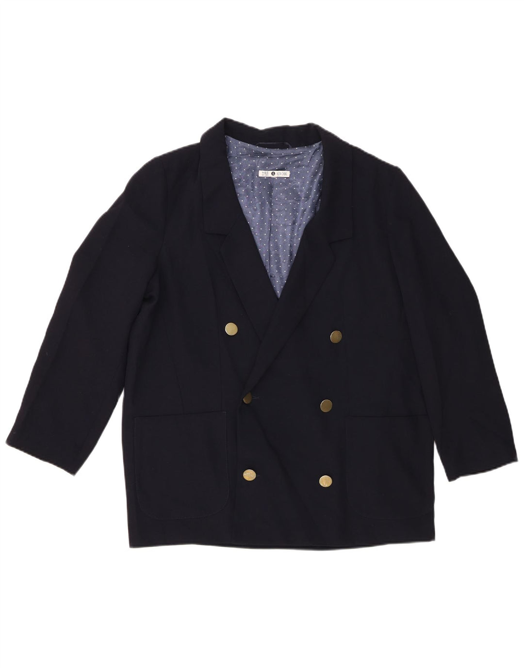 Marks & Spencer Veste blazer Alexa Chung pour femme UK 14 Large Bleu marine