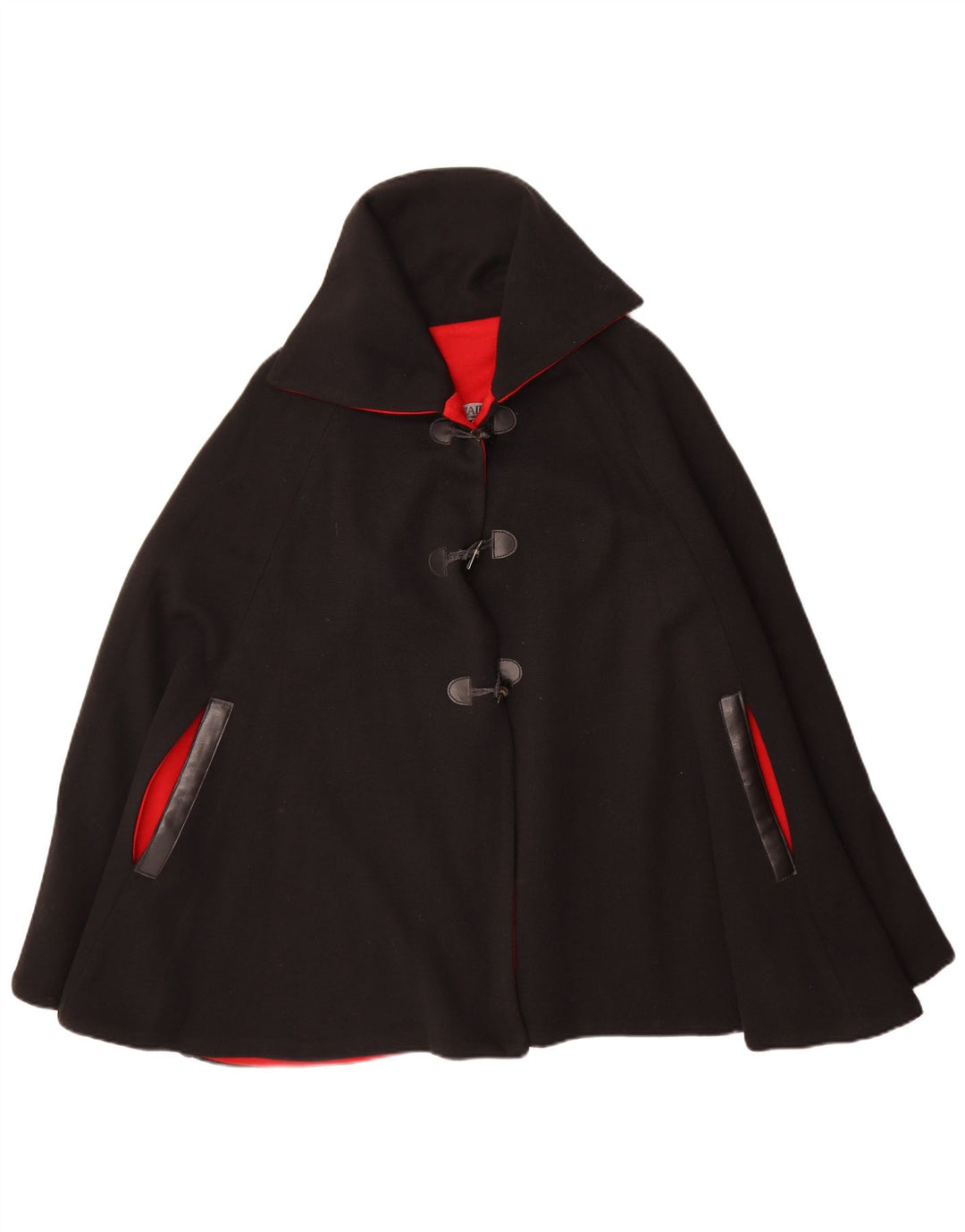 Manteau Cape Femme Vintage IT 50 XL Noir